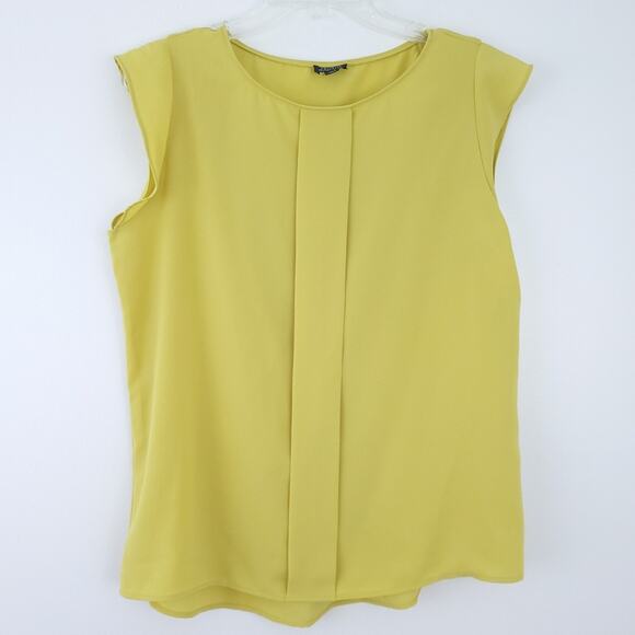 Tahari Camisole Shell Sleeveless Blouse Medium Career Shirt Top Ruched Back - Picture 1 of 7